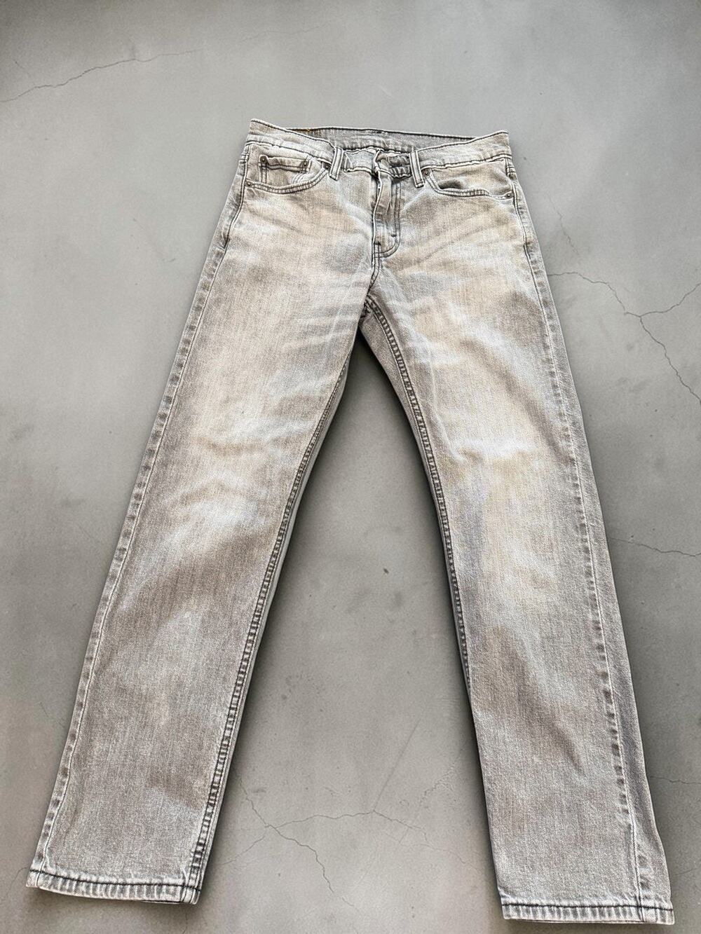 Levi's 502 Regular Taper Jeans Gray Faded Men's 30x32 (Actual Measures 29x29)